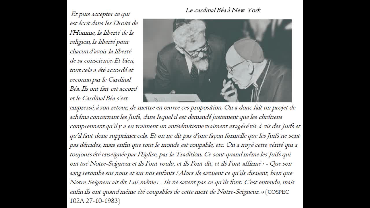 Mgr Lefebvre répond à l'abbé Bouchacourt concernant la mort du Christ