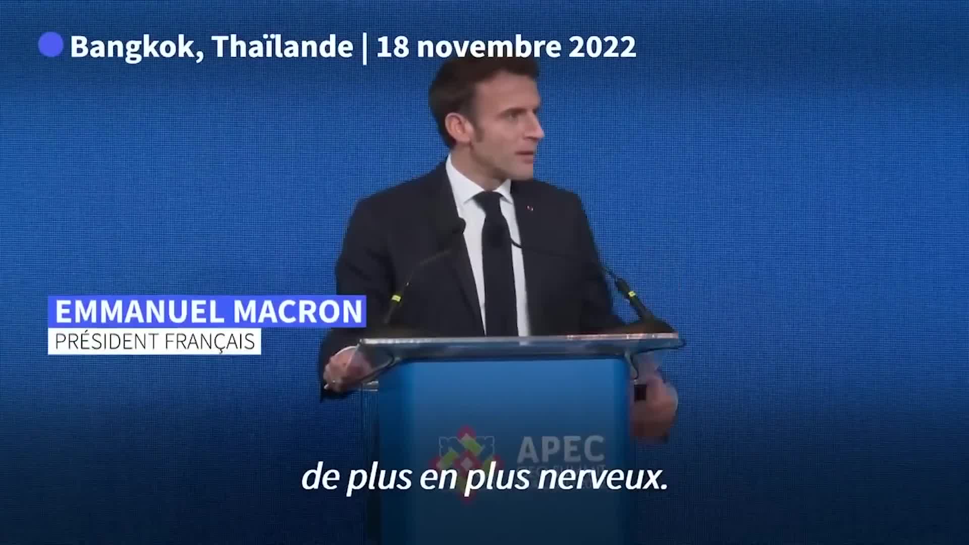 ''Des tigres et des singes...'' Macron WEF2023