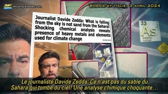 Analyses du vent de sable du Sahara et des particules fines recues Pollution Toxique Arsenic Barium