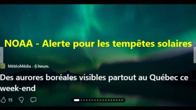 NOAA - Alerte pour les tempêtes solaires