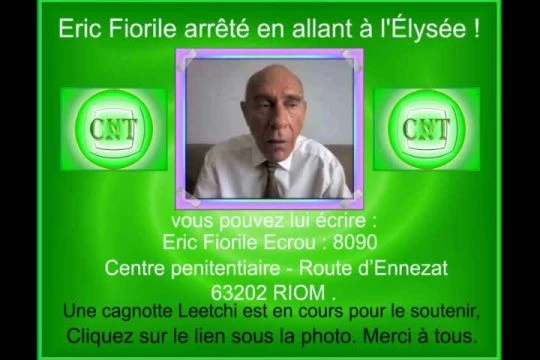 Eric Fiorile, à été arrêté en allant à l'Elysées , Une cagnotte Leetchi est en cours pour le soutenir , Cliquez sur le lien sous la photo.