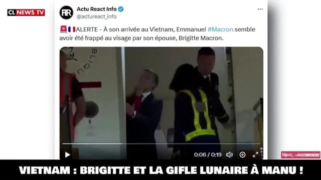 Brigitte gifle Macron dans l'avion au Vietnam