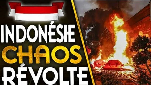 Indonesie - des scenes de CHAOS et de REVOLTES a travers le pays