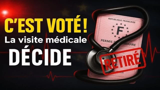 C'est vote soumis a la visite medicale ou permis de conduire retire