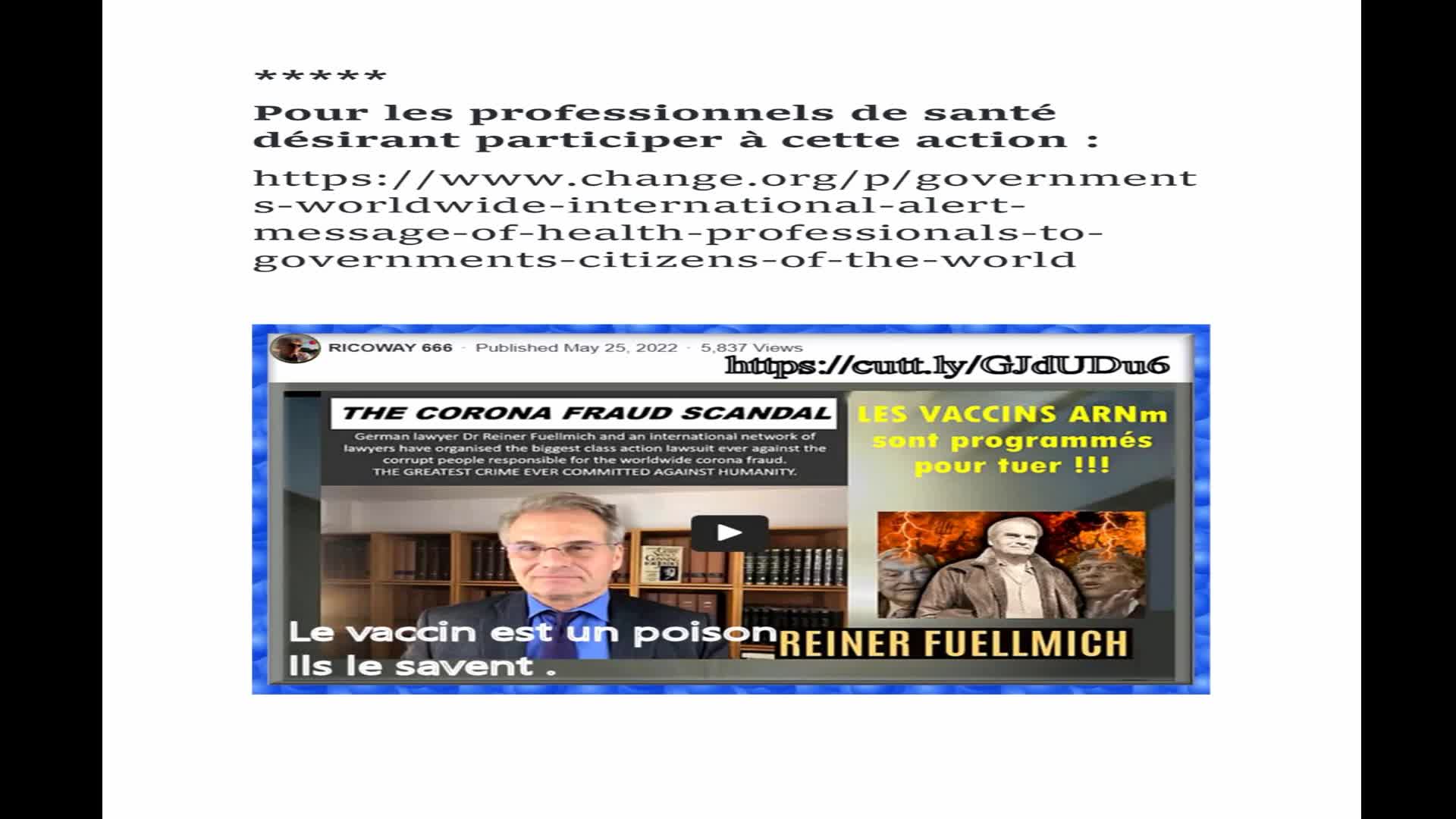 Covid-19, la plus grande arnaque sanitaire du 21e siècle !  Covid-19, the biggest health scam of the 21st century!