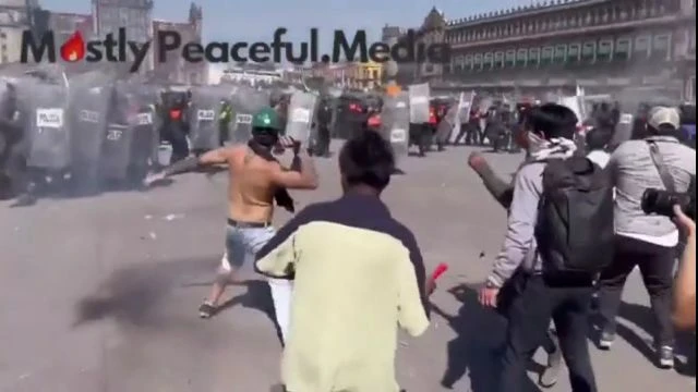 Le Mexique sombre dans la revolution devant le palais presidentiel