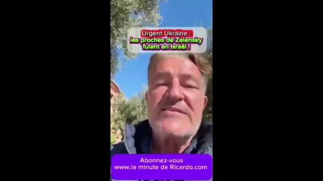 Les proches de Zelensky fuient en Israël
