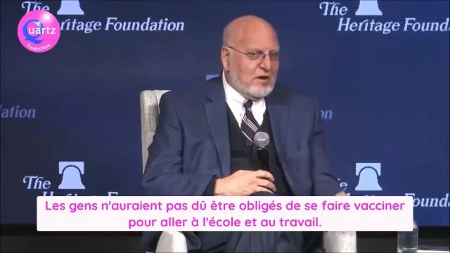 L'ancien directeur du CDC, le Dr Robert Redfield, sur le “vaccin” COVID