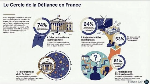 Le cycle de la defiance - Gouvernement medias complotisme sondage BonSens_org et France-Soir