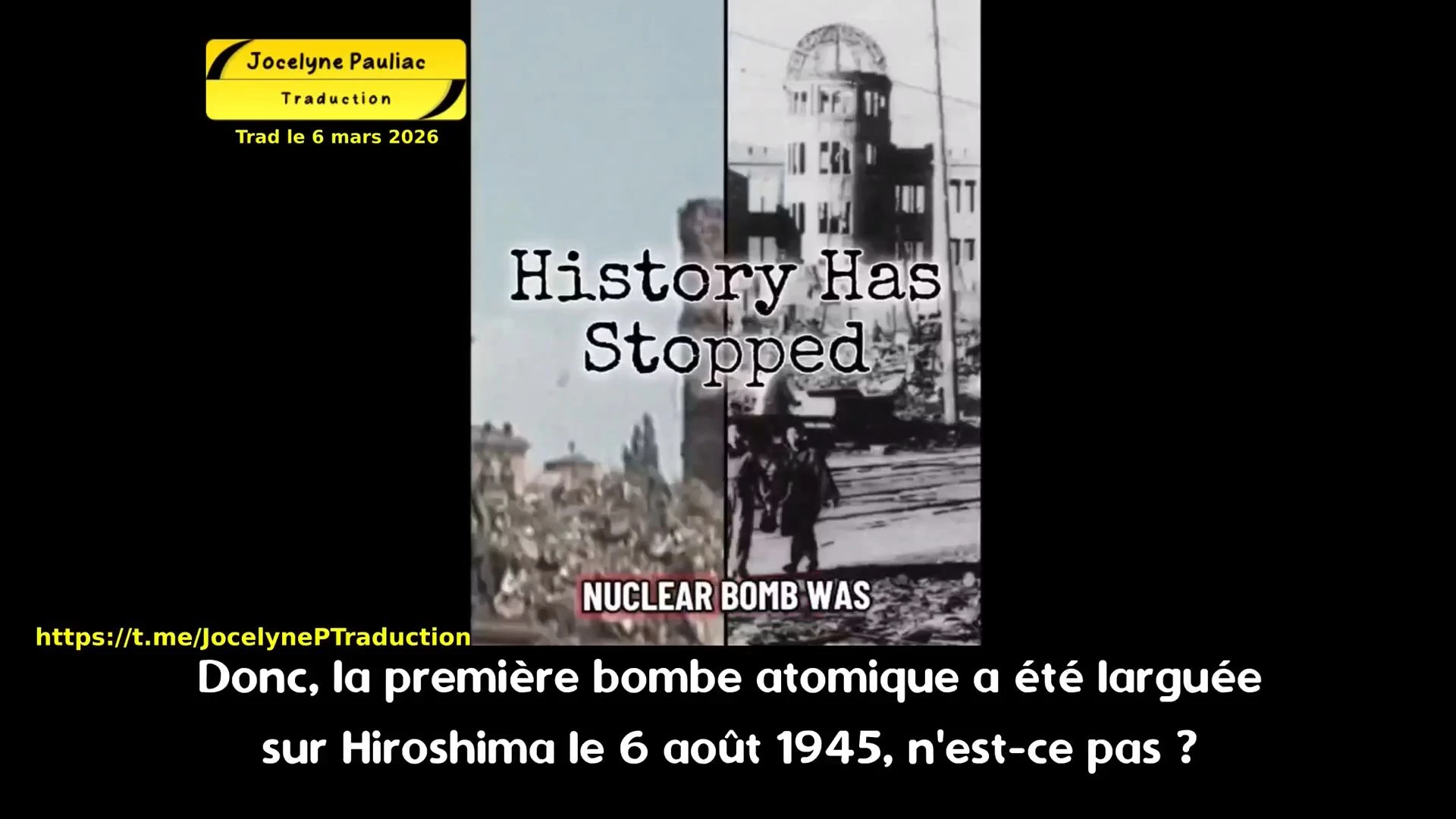 4 jours seulement après qu'une bombe nucléaire a explosé