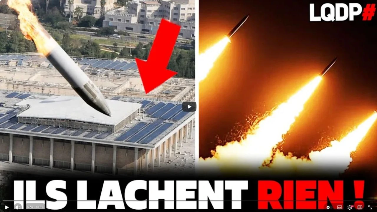 Le Parlement israelien Vise L'Iran lance une salve de missiles vers la Knesset Netanyahu Panique