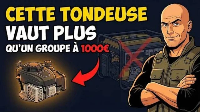 Cette tondeuse vaut plus que votre groupe electrogene a mille euros