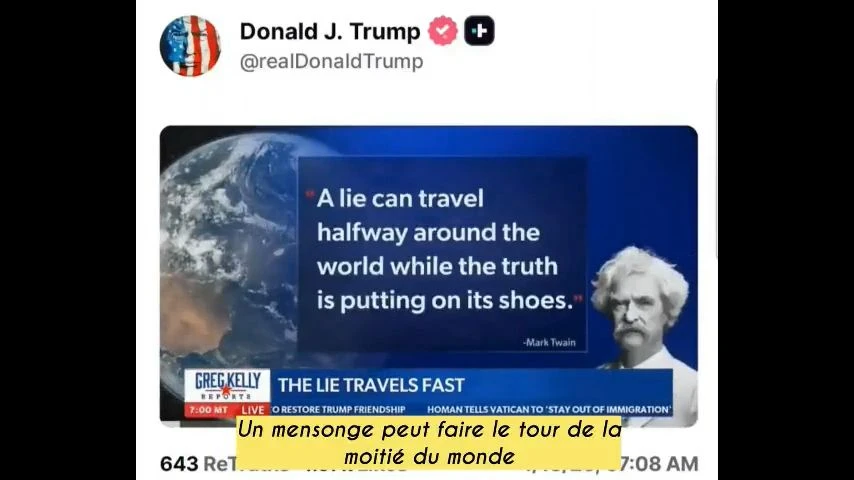 Le mensonge se propage vite