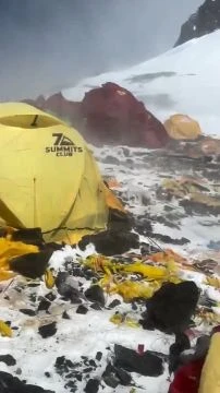 Le Camp IV sur le mont Everest