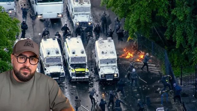 Guerre civile en Irlande Manifestation anti-migrants - Theo Malini