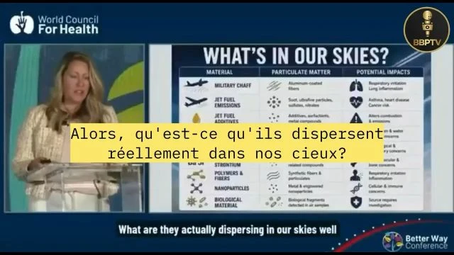 Qu’est-ce qu’ils pulvérisent dans nos cieux